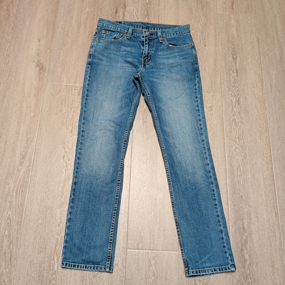 Levi's 511 Slim Fit Jeans Mens 32x32 Blue Straight Leg Stretch Denim 30" Inseam